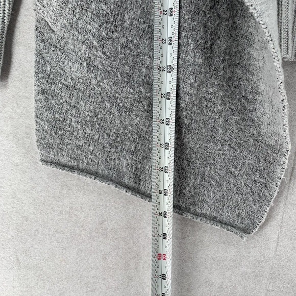 Umgee Textured Waterfall Open Front Cozy Style Cardigan Grey Sweater Womens Lg - Picture 7 of 10